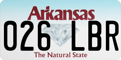 AR license plate 026LBR