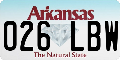 AR license plate 026LBW
