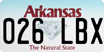 AR license plate 026LBX