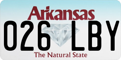 AR license plate 026LBY