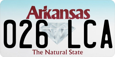 AR license plate 026LCA