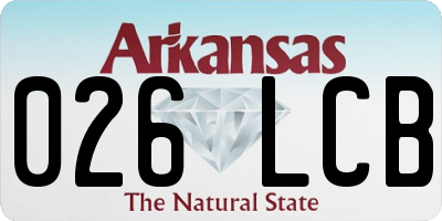 AR license plate 026LCB