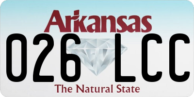 AR license plate 026LCC
