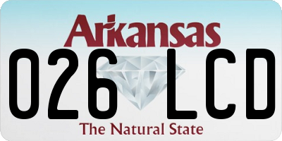 AR license plate 026LCD