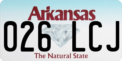 AR license plate 026LCJ