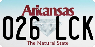 AR license plate 026LCK