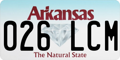 AR license plate 026LCM
