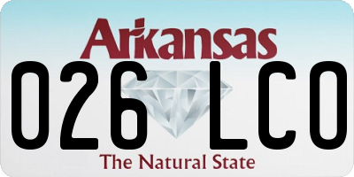 AR license plate 026LCO