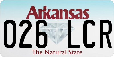 AR license plate 026LCR