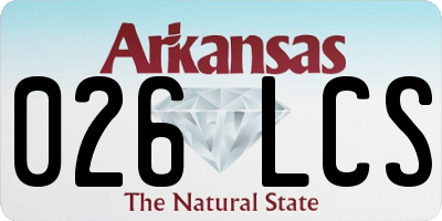 AR license plate 026LCS