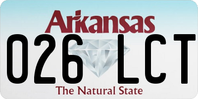 AR license plate 026LCT