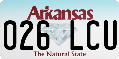AR license plate 026LCU