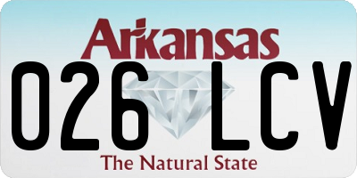 AR license plate 026LCV