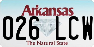 AR license plate 026LCW