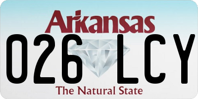 AR license plate 026LCY