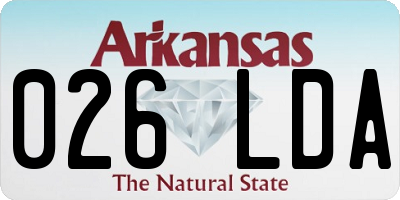 AR license plate 026LDA