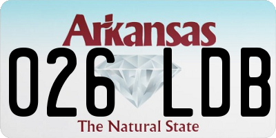 AR license plate 026LDB