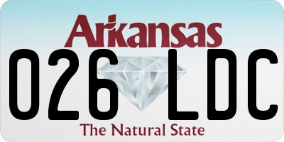 AR license plate 026LDC