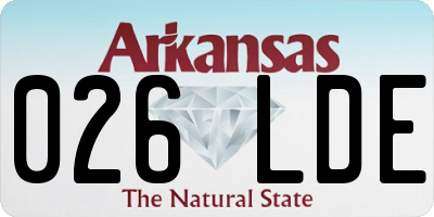 AR license plate 026LDE