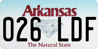 AR license plate 026LDF