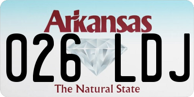 AR license plate 026LDJ