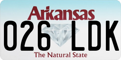 AR license plate 026LDK