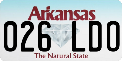 AR license plate 026LDO