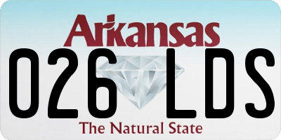 AR license plate 026LDS