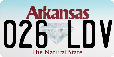 AR license plate 026LDV