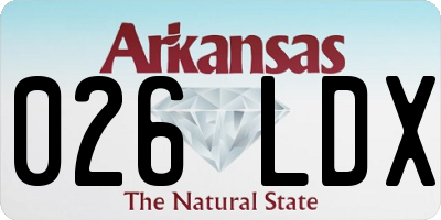 AR license plate 026LDX
