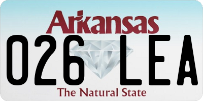AR license plate 026LEA