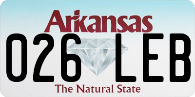AR license plate 026LEB