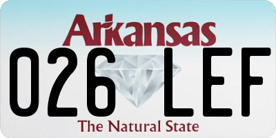 AR license plate 026LEF
