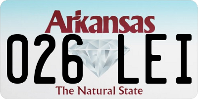 AR license plate 026LEI