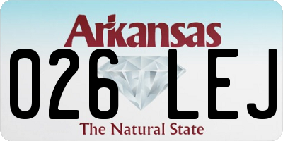 AR license plate 026LEJ