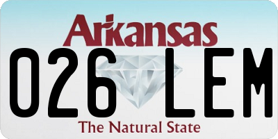 AR license plate 026LEM