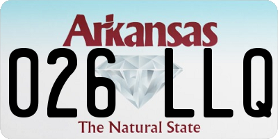 AR license plate 026LLQ