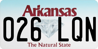 AR license plate 026LQN