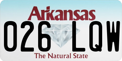 AR license plate 026LQW