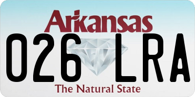 AR license plate 026LRA