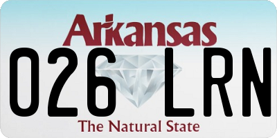AR license plate 026LRN