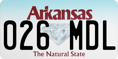 AR license plate 026MDL