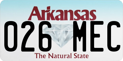 AR license plate 026MEC