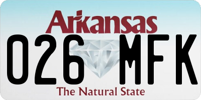 AR license plate 026MFK