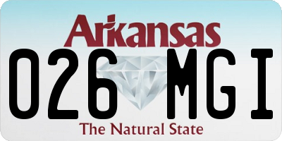 AR license plate 026MGI