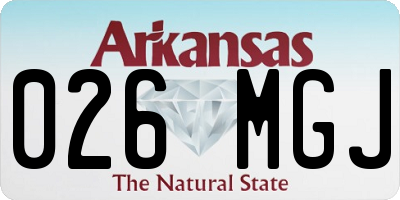 AR license plate 026MGJ