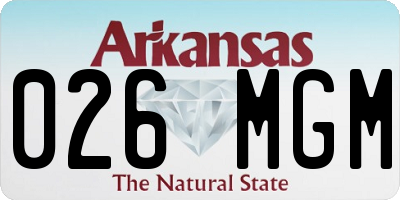 AR license plate 026MGM