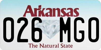 AR license plate 026MGO