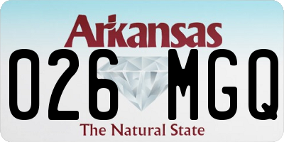AR license plate 026MGQ
