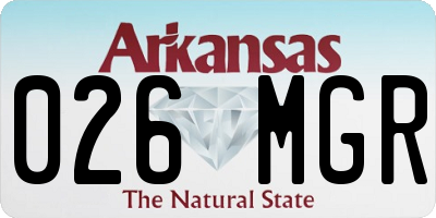 AR license plate 026MGR